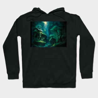 Ornate Witch Cottage in a Forbidden Woods Hoodie